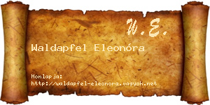 Waldapfel Eleonóra névjegykártya